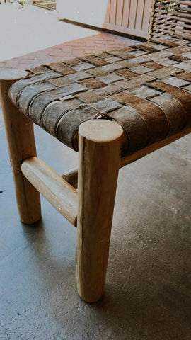 RECYCLED LEATHER BENCH CURATED X OSO PARADO